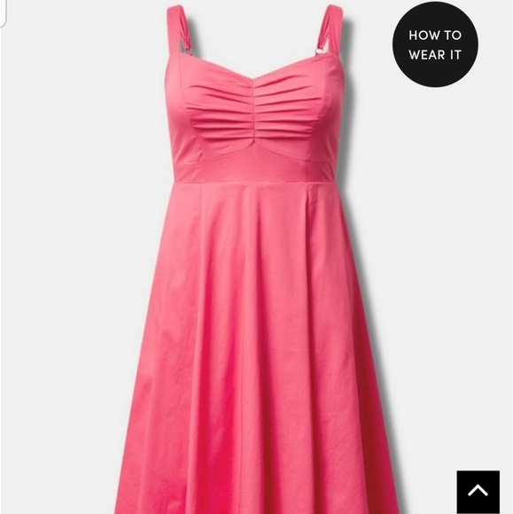 NWT Torrid Midi Poplin Dress - Picture 4 of 6